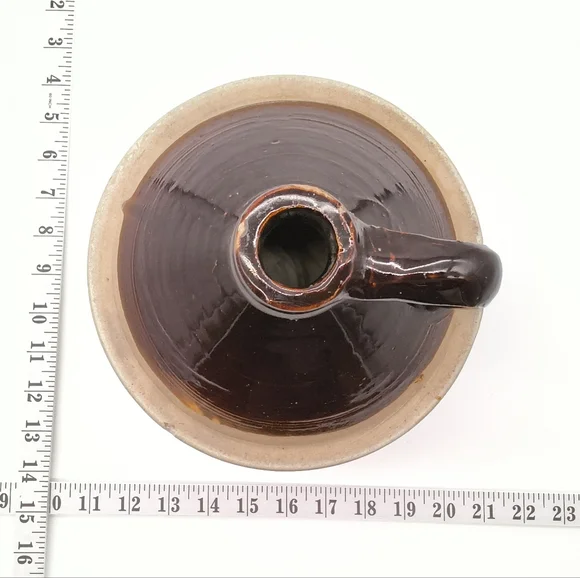 Antique 2-Gallon Stoneware Shoulder Jug  – Rustic Primitive Farmhouse Decor - Picture 9 of 12